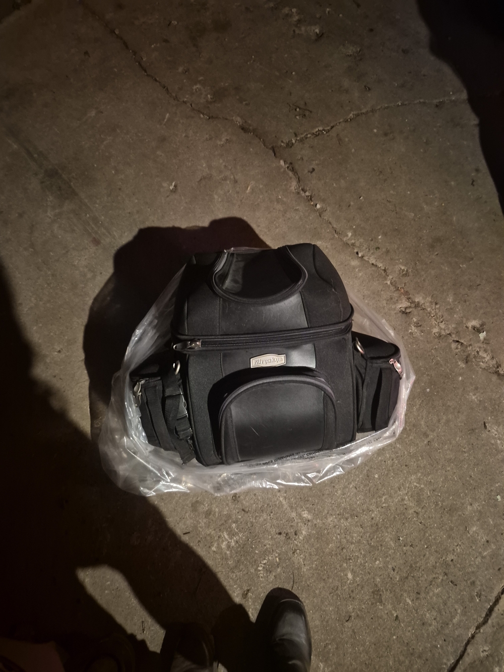 Black Motorcycle Travel Bag
